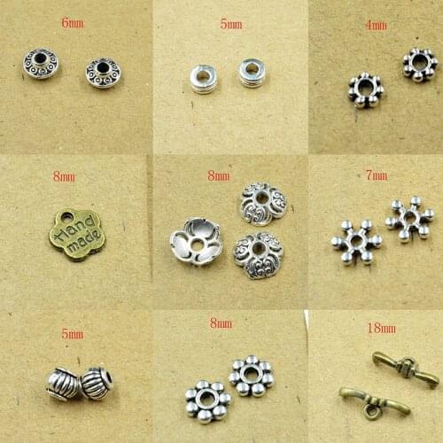FLTMRH 20PCS 6mm Necklace Cord Tips Antique Silver Plated Engraved Cone Beads Caps End Caps For Jewelry Making DIY Accessorie