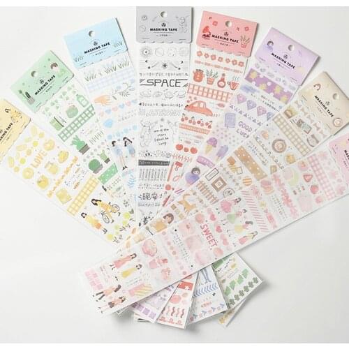 Kawaii Daily life Small Article Series Washi Masking Tape Stickers Scrapbooking Stationery Decorative Long Strip Of Tape