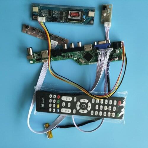 Kit For LTN184HT03-001/LTN184HT01-A01/A02/F01 1920x1080 Controller Board VGA AV LVDS HDMI USB LED Screen 2 lamps Audio Panel TV