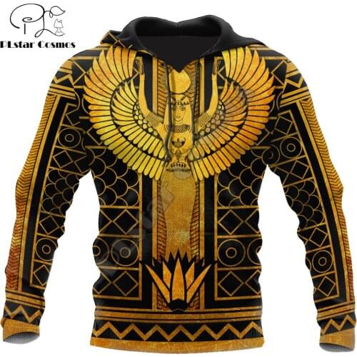 Queen of Egyptian 3D All Over Printed Fashion Mens Autumn Hoodie Sweatshirt Unisex Streetwear Casual Zip Jacket Pullover KJ552