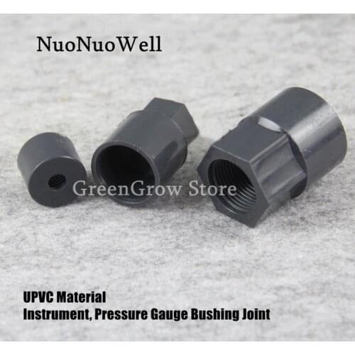 M20 M14 1/4" -20 25mm UPVC Pressure Gauge Connector Instrument Bushing Joint Water Treatment Garden Irrigation Aquarium Adapter