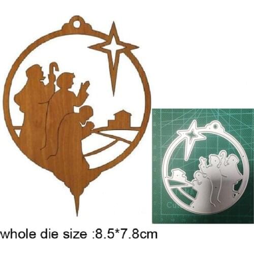 Metal cutting dies cut die mold Nativity Scene Ornament decoration Scrapbook paper craft knife mould blade punch stencils dies