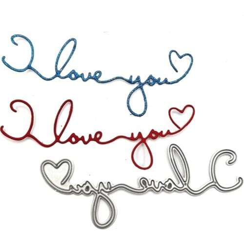 Heart Ribbon Metal Cutting Dies Stencil DIY Scrapbooking Album Paper Card Template Mold Embossing Decoration