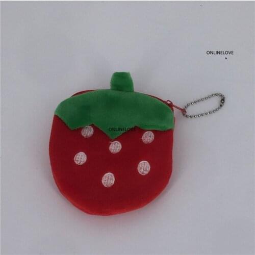 Cute Strawberry etc.- fruit 11CM Lady Girls Pocket Coin BAG Wallet Pouch , Mini Hand Key Pouch Wallet BAG