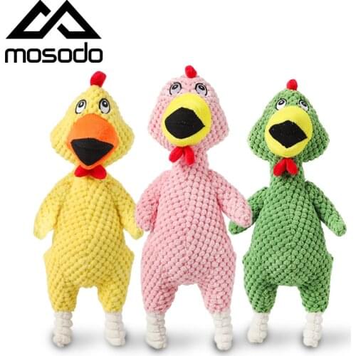 Mosodo Dog Squeaky Pet Toys Chew Screaming Chicken Puppy Toy Squeaker Dog Toys Pets Cleaning Teeth Pet Supplier