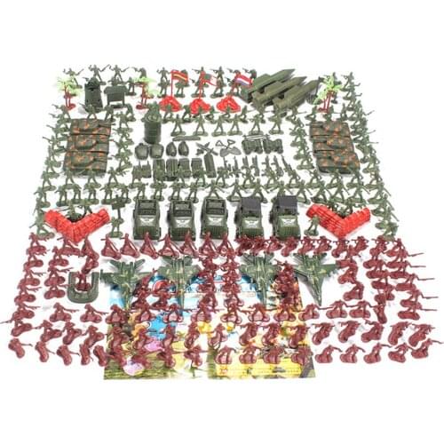 Lot of 307 Plastic Mini Army Men 4.5cm Bulk Action Figures Toy Soldiers