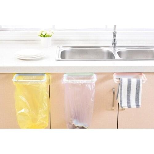 New Hanging Trash Bag Holder Kitchen Cupboard Cabinet Tailgate Stand Garbage Bags Rack 4 Colors P31E