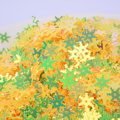 7mm Sequin Snowflake Loose Sequins Paillette Sewing Christmas Gift Solid Color Multicolor DIY Clothes Ornaments 50g
