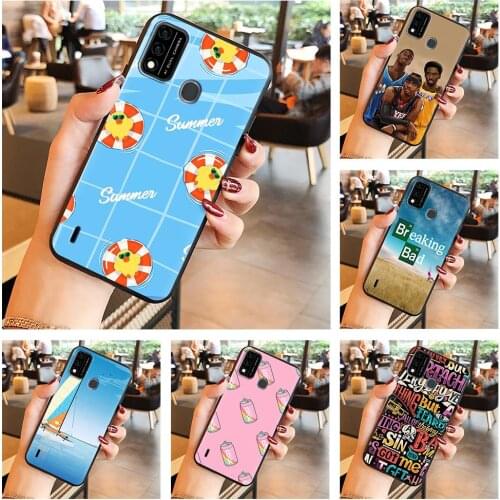 Shockproof Durable Phone Case For Itel A48 For Boy Black Case Soft Case Silicone Anti-dust New Gift