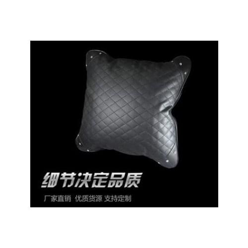 Luxury black pu leather grid pattern cushion cover with diamond decorative throw pillow case sofa pillow cover car decor