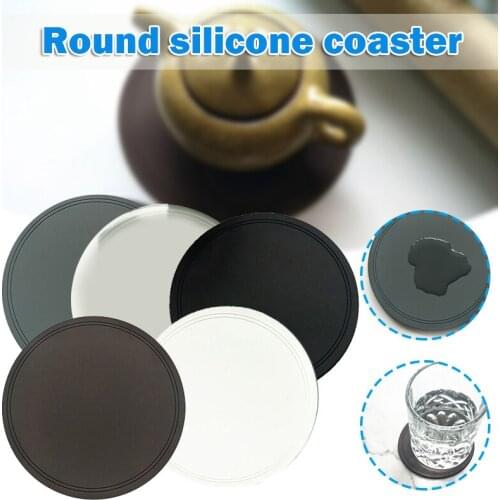 Silicone Drink Coasters Non-Slip Cup Holder Coasters Heat Resistant Cup Mat Soft Coasters Table Placemat XH8Z