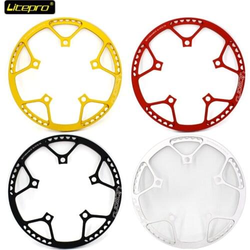 Litepro 56T Folding Bike Chainring 130BCD Bicycle Chainring with Guard Bike Crankset Tooth BMX Chainwheel bmx Chainwheel Protect