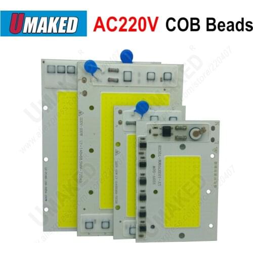 COB LED Lamp Chip 50W 100W 150W LED COB Bulb Lamp 220V Smart IC Cold Warm White/White LED Spotlight Floodlight Chip