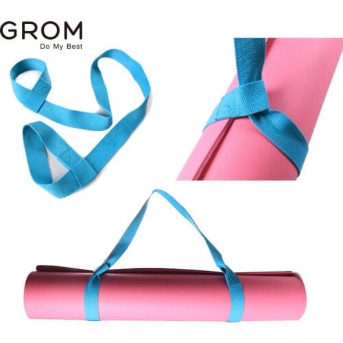 SUKHAM Yoga Mat Strap Belt Adjustable Sports Sling Shoulder Carry Strap Belt Stretch Fitness Elastic Yoga Belt Cotton Yoga Strap