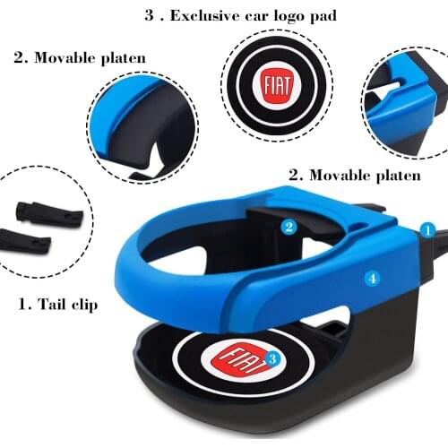 Universal Car Vehicle Air Vent Mount Plastic Drink Cup Bottle Holder Bracket for Fiat Panda Bravo Punto 500 59 Auto Accessories