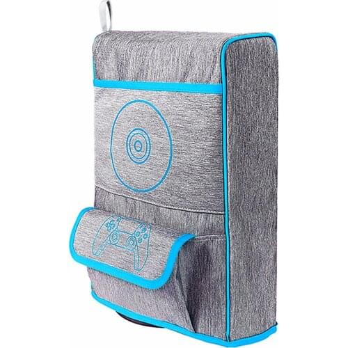 Protective Multifunctional Nylon Dust Cover Storage Bag Carrying Case for PS5 Accessories