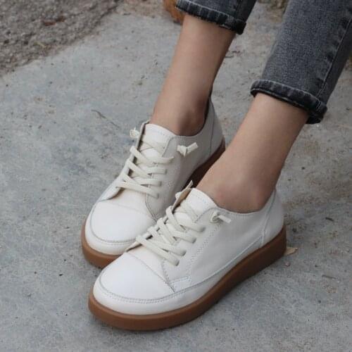 Womens Shoes Slip on Sneakers 2020 Autumn Women Flat Shoes Genuine Leather Ladies Flats Shoes Female Footwear