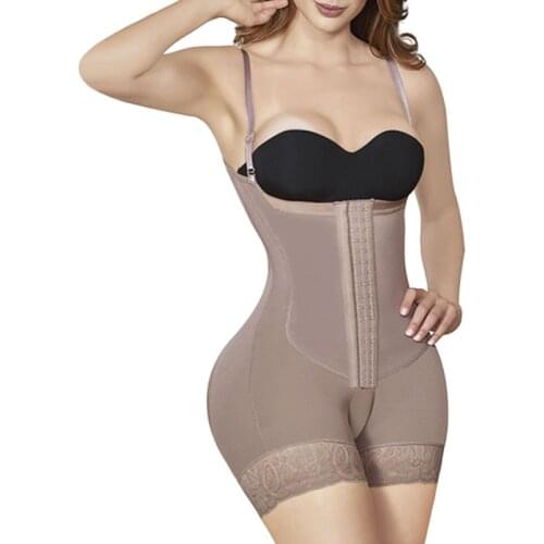 Womens Tummy Control Fajas Push Up Women Shapewear Postpartum Bodysuit with Straps Hook and Eye comfort shapewear
