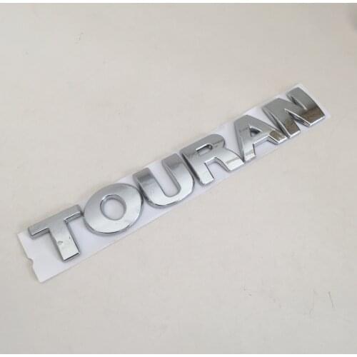 1pcs ABS TOURAN car Letter Rear trunk Decals Emblem badge sticker Decal Car styling