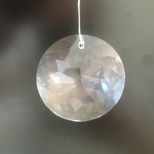 Bright 100pc 45mm Clear Glass Crystals Lamp Prisms Hanging Pendants Suncatchers,Chandelier Pendants For Christmas Tree Decor