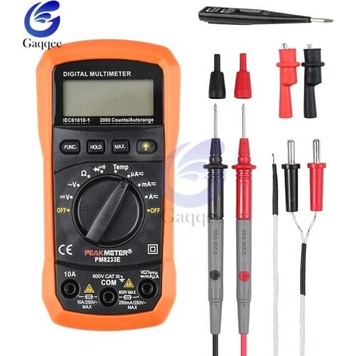 2000 Counts LCD Digital Multimeter Voltmeter Backlight AC/DC Ammeter Voltmeter Ohm Tester Meter Current Capacitance Tester