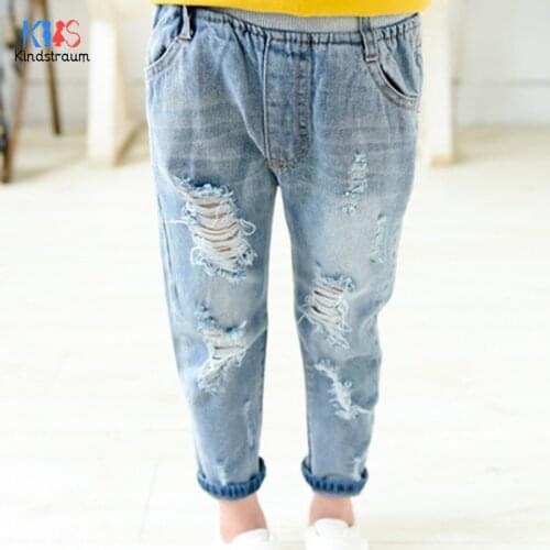2020 Fashion Children Jeans Ripped Jeans for Girl/Boys Broken Hole Style Denim Pants Trousers for Baby Girls/Boys Jeans DC069