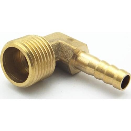 6mm 8mm 10mm 12mm 14mm 16mm 19mm Hose Barb x 1/2" BSP Male Thread Elbow Brass Barbed Pipe Fitting Coupler Connector Adapter