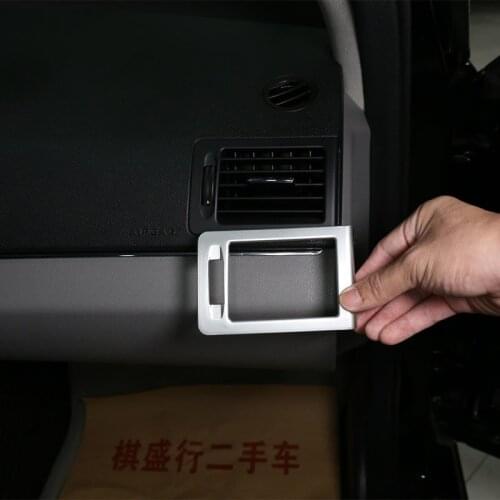 2 Pcs Carbon Fiber ABS For Mercedes benz C Class W204 2007-2010 Car Dashboard Air Conditioning Vent Frame Trim Accessories