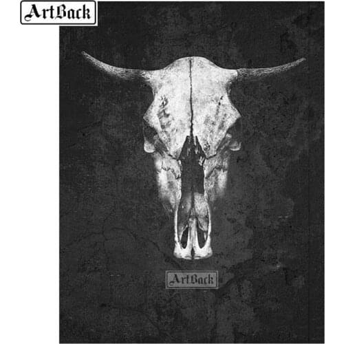 5d diamond painting bull skull, full square, round, tiger lion black icon diamond embroidery, diy, diamond mosaic animal