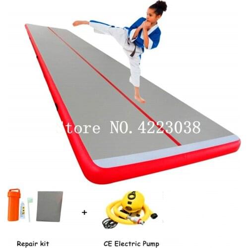 Free Shipping Free Pump Factory price 5X1X0.2m Inflatable Gym Mat, Inflatable Air Track For Sale