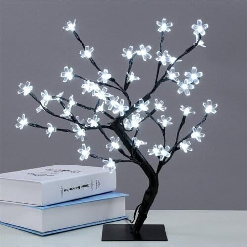 Bonsai Flower Tree Lights LED Cherry Blossom Plug Powered For Home Office Bedroom Desk Table Wedding Christmas Decoration