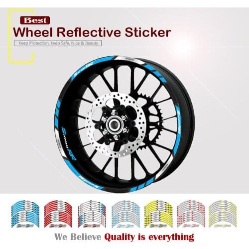FOR BMW S1000RR S1000 RR S 1000RR Motorcycle Decorative Stripe Sticker Front Rear Wheel Reflective Decal Accessories