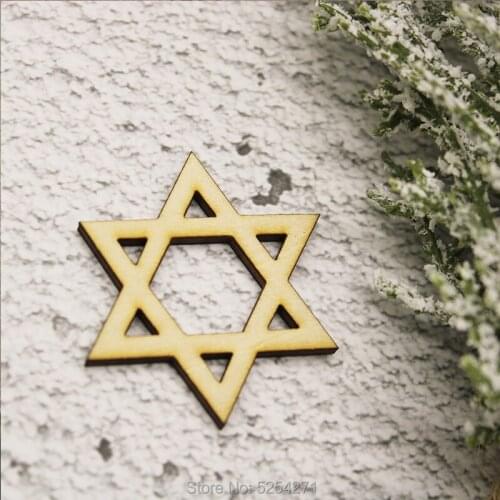 Wooden Star Of David Shape For Crafts And Decoration - Laser Cut - Magen David - Star Of David Charm - Jewish Star