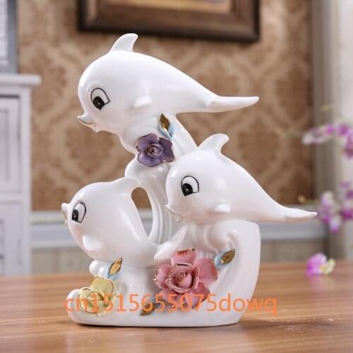 Dolphin warm home interior decoration Family interior wine cabinet room small deer rabbit creative Factory direct sale