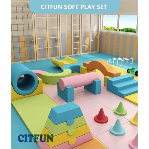 Eco-friendly color customize kids indoor playground gym soft play