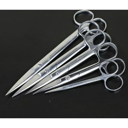 6pcs/set Curved tip Stainless Steel Forceps, Surgical operating scissors for Laboratory/Animal/Hemostatic/Medical