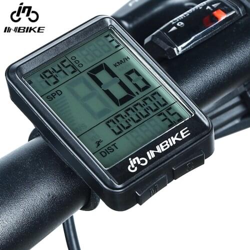 INBIKE Rainproof Bicycle Computer Wireless MTB Bike Cycling Waterproof Odometer Stopwatch Speedometer Watch LED Digital Rate
