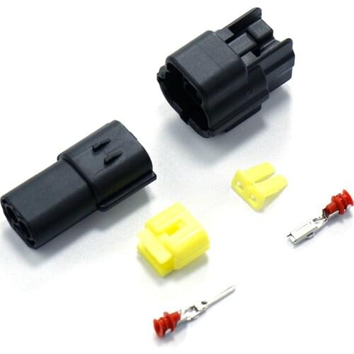 2 Pin Way Female And Male Cold Pressed Waterproof Wire Connector Kits Plug 3 Sets Car Auto Sealed Truck Socket 1.8 mm Splices