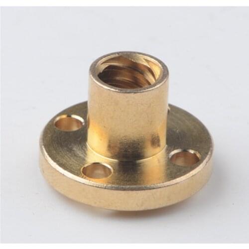 Brass Nut for TR8*2,TR8*4,TR8*8 lead screw rod nut pitch 2mm TR8 Brass Trapezoidal Lead Screw nut CNC 3D printer parts
