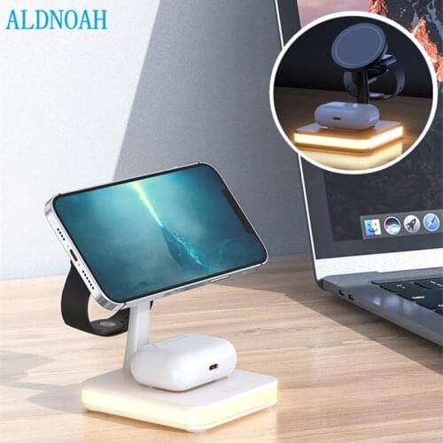 25W 3 in 1 Magnetic Wireless Charger Stand For iPhone 12 Pro Max Qi Fast Charging Induction Chargers For Apple Watch AirPods