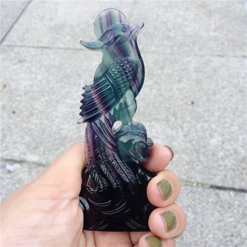 Natural Colorful fluorite Wholesale High Quality Fluorite Phoenix For Home Decoration Or Gift Pray Good Luck