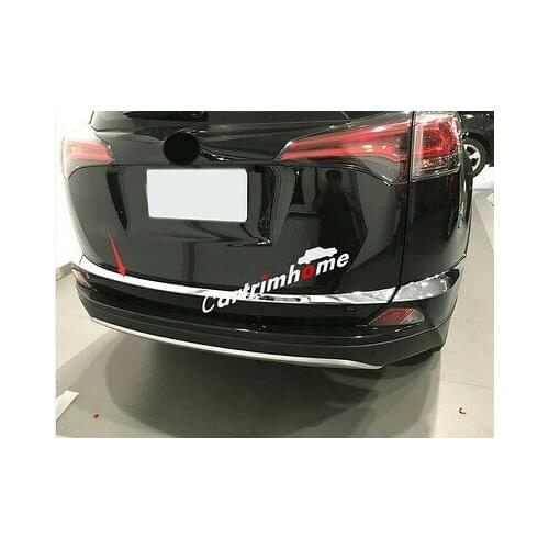 Stainless Rear Tailgate Door Trunk Lid Cover Trim 1pcs For TOYOTA RAV4 2016 2017