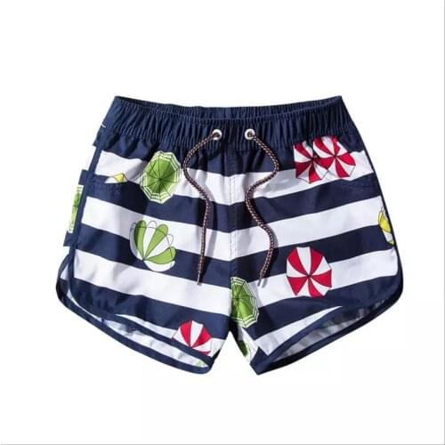 Tailor Pal Love Summer Casual Woman Shorts with Pocket Print Striped Elestic Short pants for Running sports