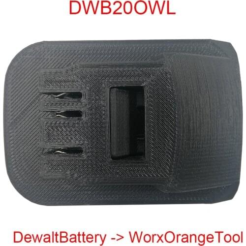 Power Tool Adapter Converter Use Dewalt 18V 20V 60V Lithium Battery on WORX Orange Small Foot Machine Drill Hammer Screwdriver