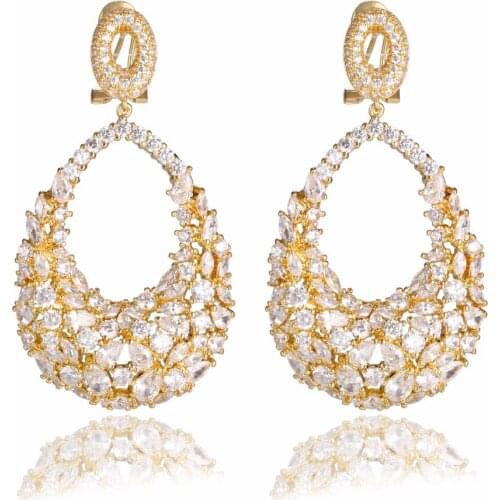 GrayBirds New Fashion Luxury Water Drop Earring Copper With AAA CZ For Women Wedding Jewelry MLE002