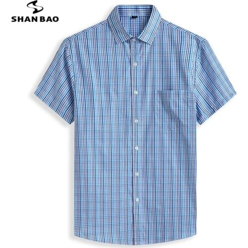 SHAN BAO Men's Short Sleeve Shirts
