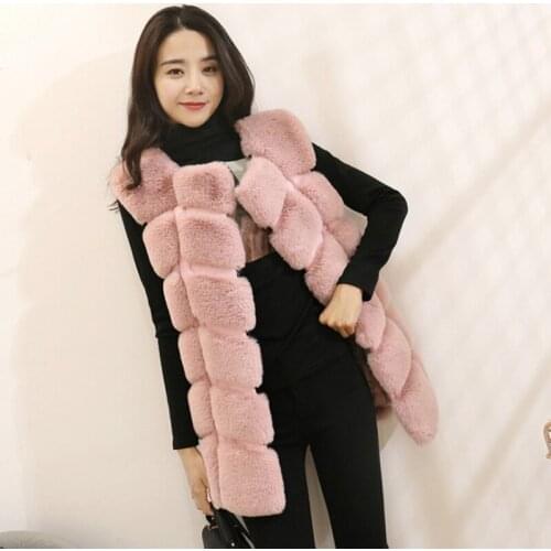 UPPIN 2018 Fashion Faux Fur Vest Women Autumn Winter Sleeveless Jacket Coat Casual Plus Size Warm Fur Coat Outerwear Pink Coats