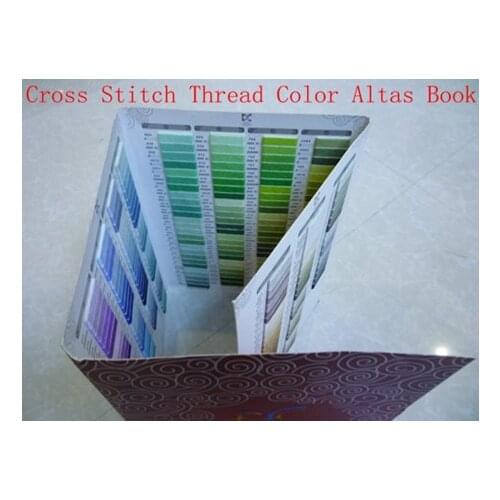 Embroidery Top Quality Real Thread Wrapped Cross Stitch Thread Color Map Cross Stitch Real Embroidery Thread Color Atlas Book