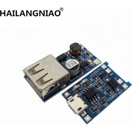 0.9V~5V 600MA USB Output charger Mini DC-DC Boost Converter +1a lithium battery charging TP4056 with protection one plate modul