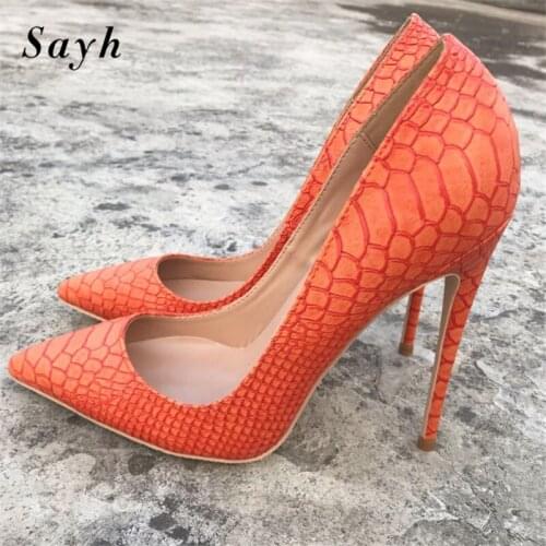 Women 12CM High Heels Stilettos Sexy Pumps Pointed Toe Sexy Stilettos Leather Office Lady Party Club Shoes